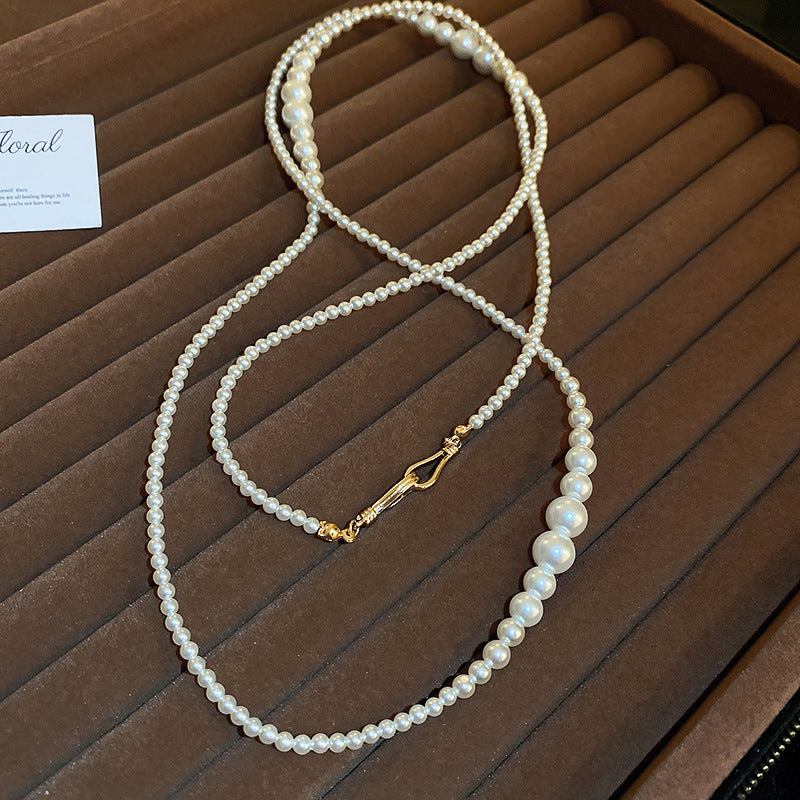 Pearl Twin Clavicle Chain Light Luxury Necklaces