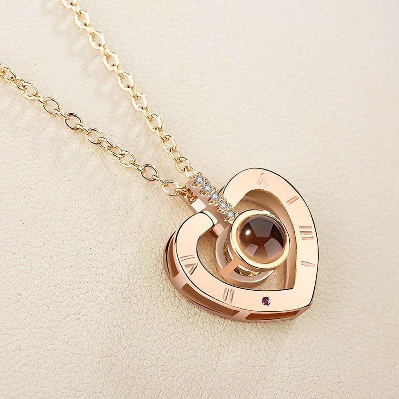 Pure Copper Titanium Steel Chain Love Necklaces