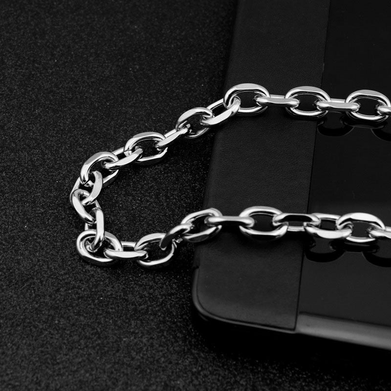 Women's & Men's Hair Minimalist Single Chain Clavicle Stainless Necklaces