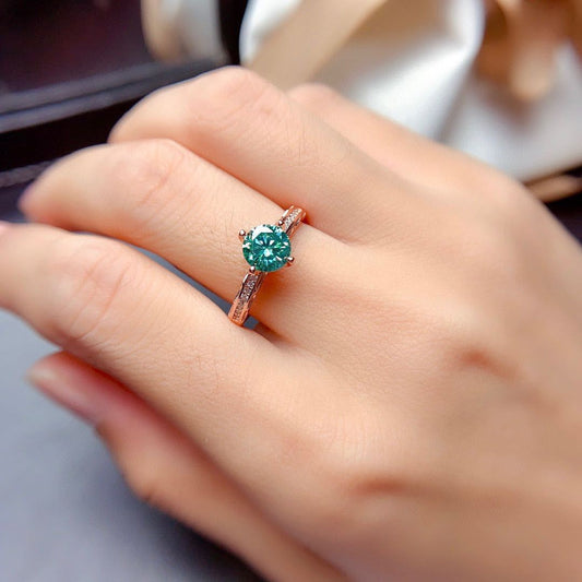 Broadcast Classic Blue-green Zircon Simulation Maldives Rings