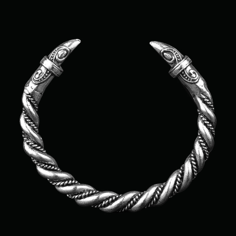 Men's Vikings Two-headed Wolf Logo Double-headed Snake Bracelet