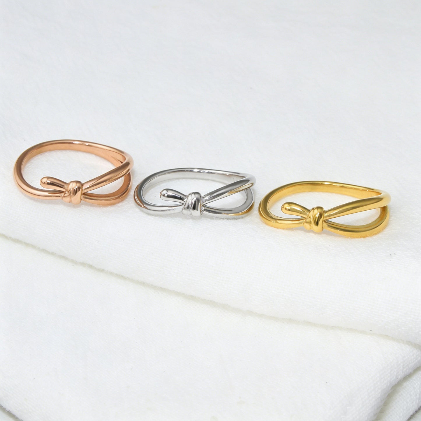 Knot Stainless Steel Little Finger Simple Ring