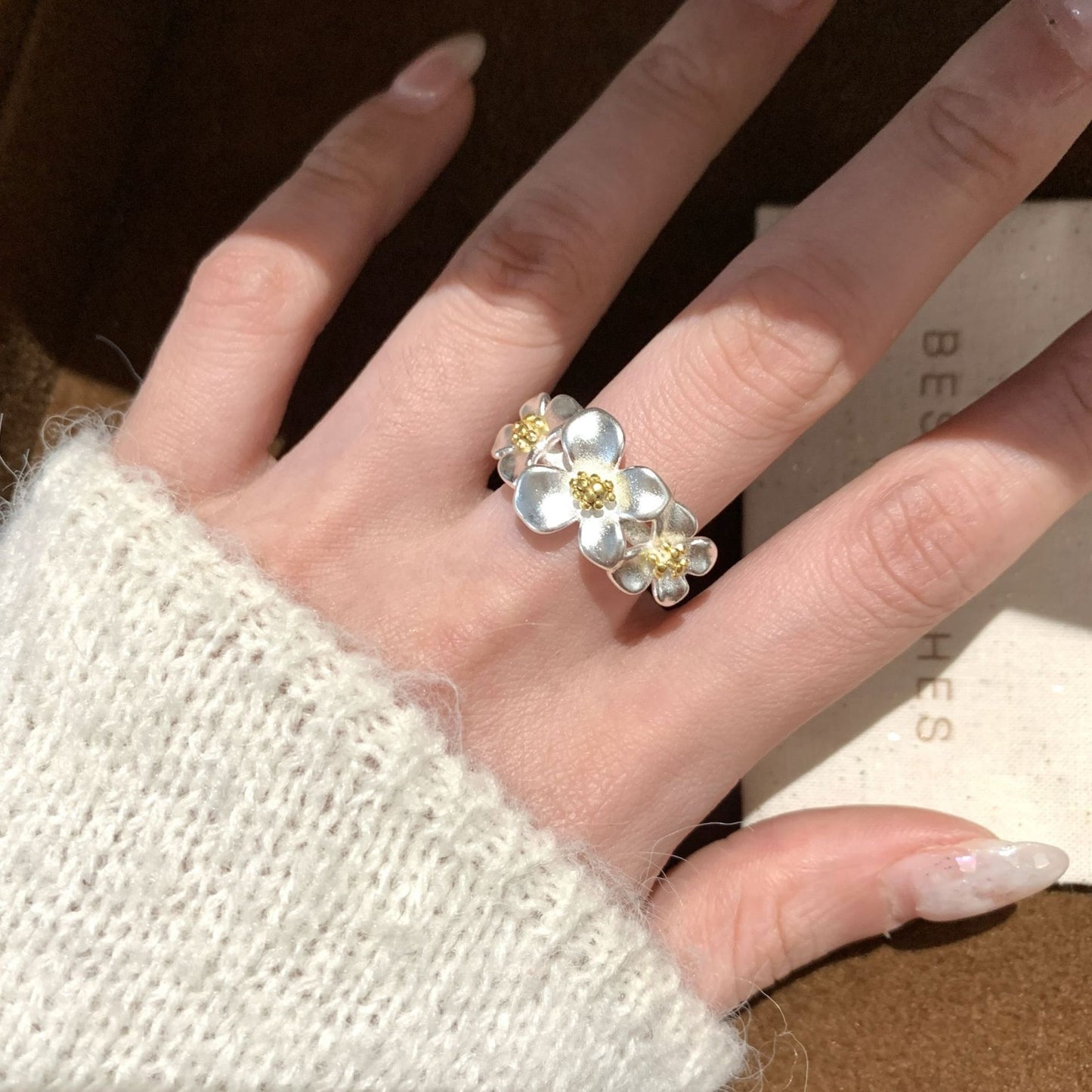 Female Sweet Fashion Graceful Personality Open Versatile Mori Index Ring