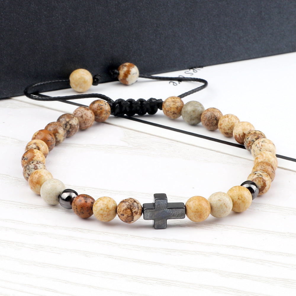 Popular Comfortable Cross Woven Beads Pull Bracelet