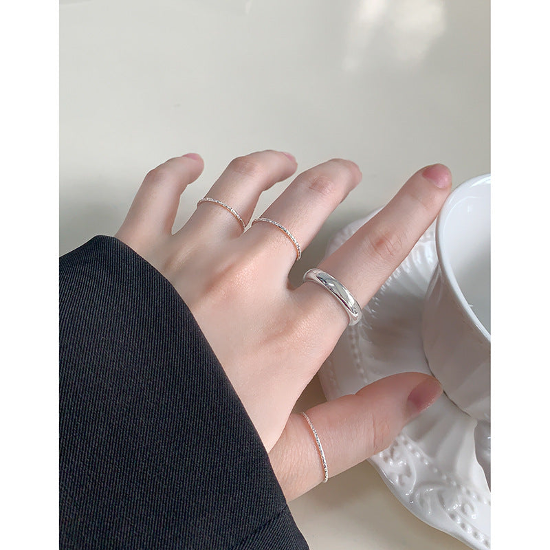 Women's Korean Style Niche Design Very Simple Rings