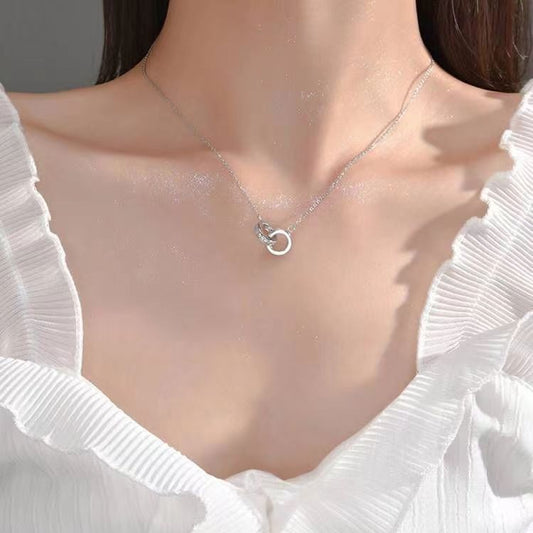 Women's Sterling Sier Mobius Strip Double Design Necklaces