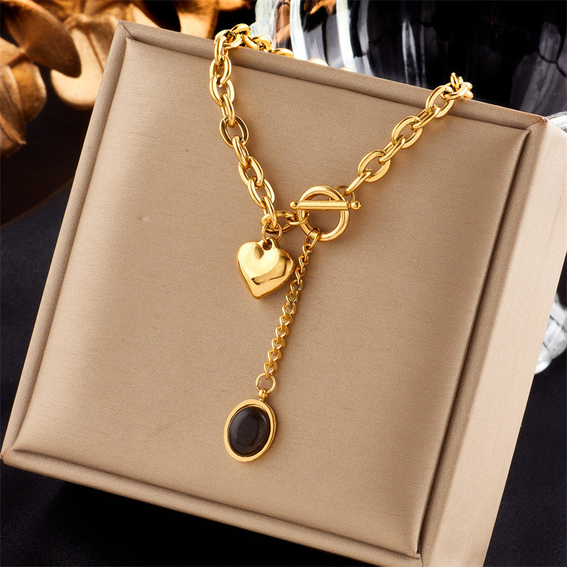 Women's Sun Cross Stainless Steel Fashion Personality Design Necklace