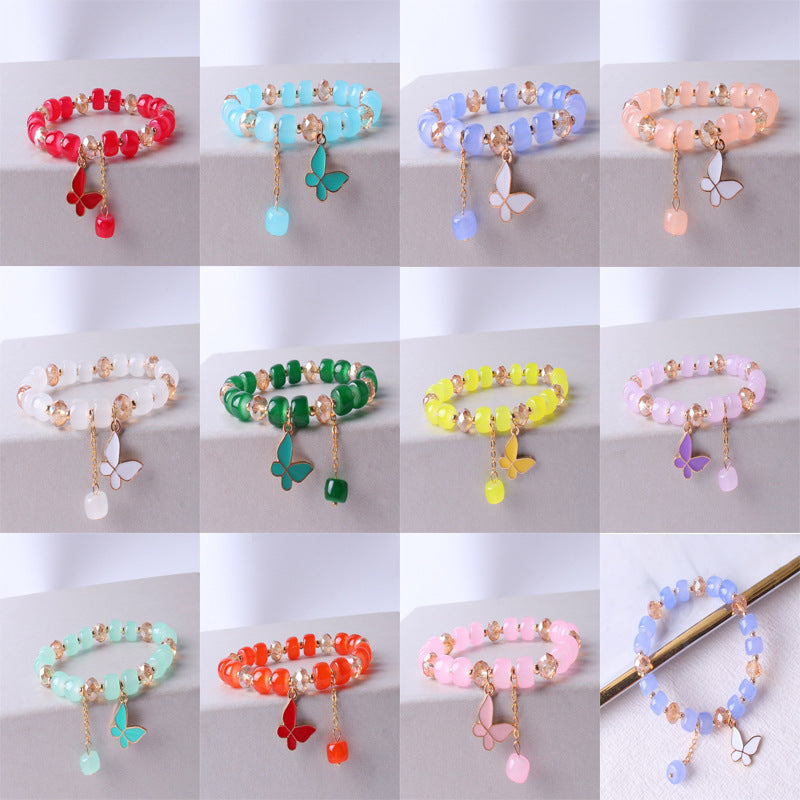 Women's Butterfly Crystal Simple Fashion Colorful Fresh Stall Will Bracelets