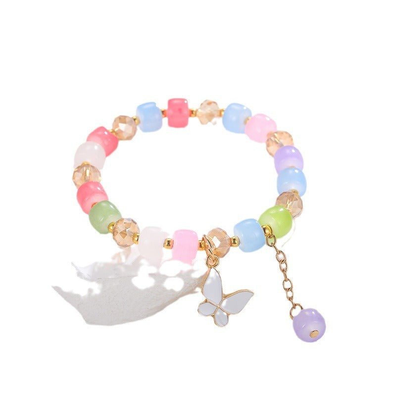 Abacus Beads Crystal Butterfly Candy Color Bracelets