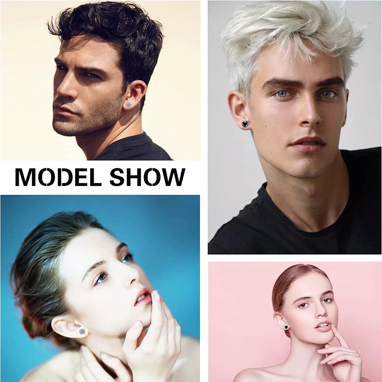 Women's & Men's Magnetic For Flashing Fashion Popular Magnet Ear Simple Stud Earrings