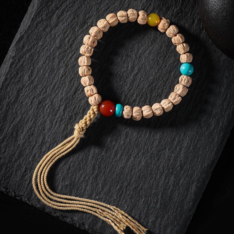 Men's Cut Ghost Face Single Circle Original Crafts Cacumen Bodhi Buddha Bracelet