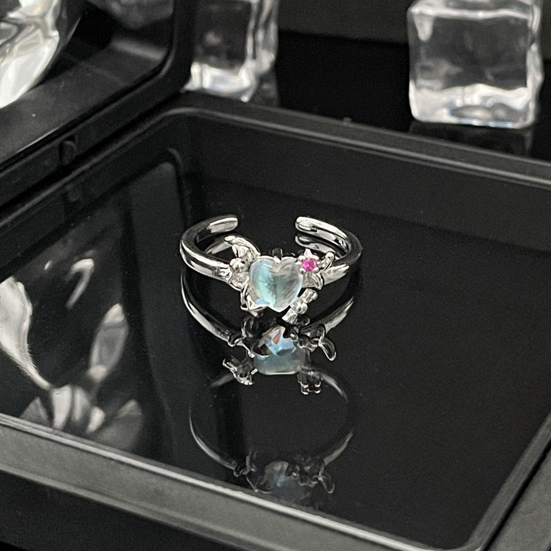 Bow Tie Moonstone Open Female Sweet Rings