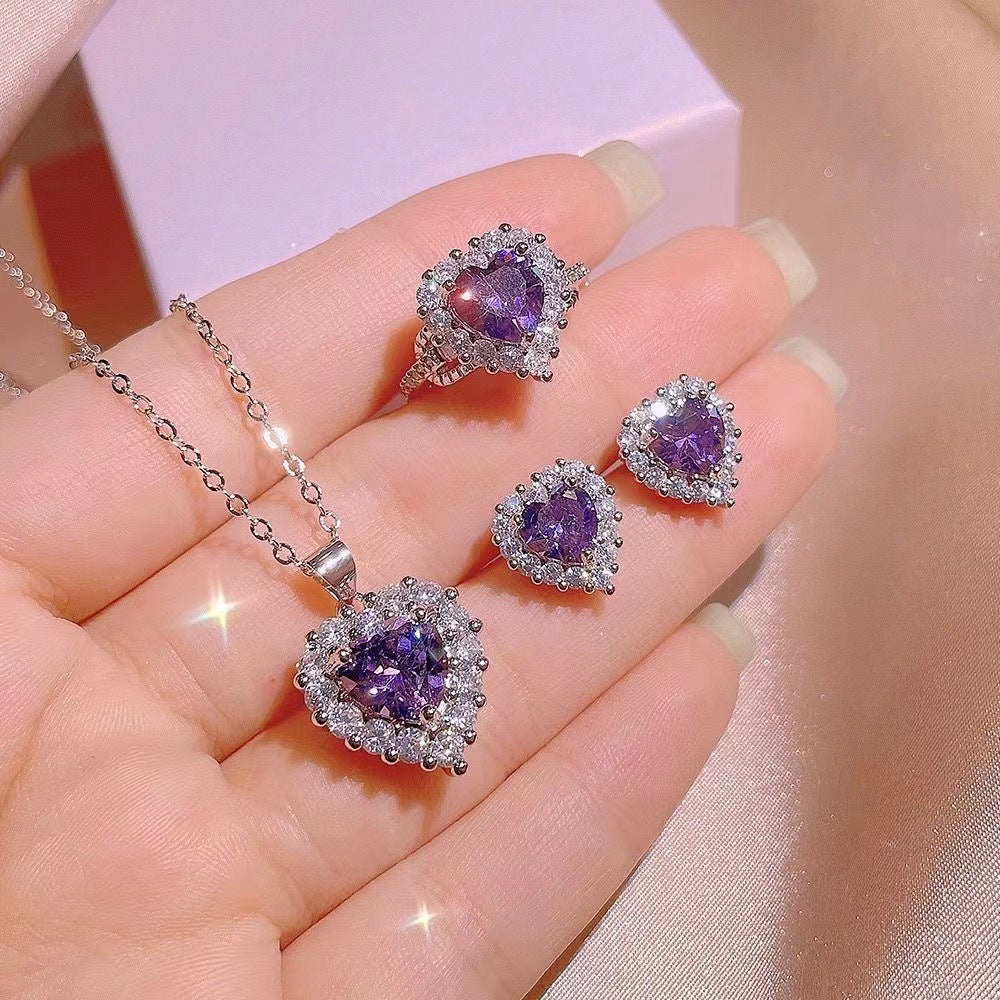 Women's Three-piece Light Luxury Minority High-grade Earrings
