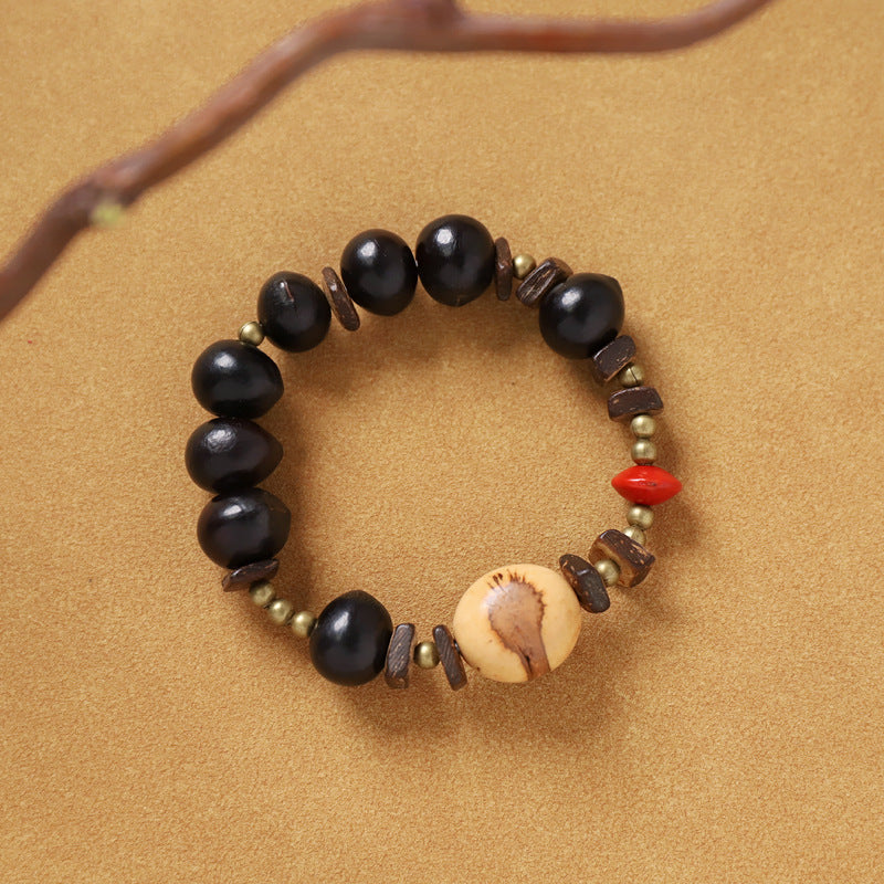 Women's & Men's Chinese Natural Plant Seed Fruit Bodhi Retro Bracelet