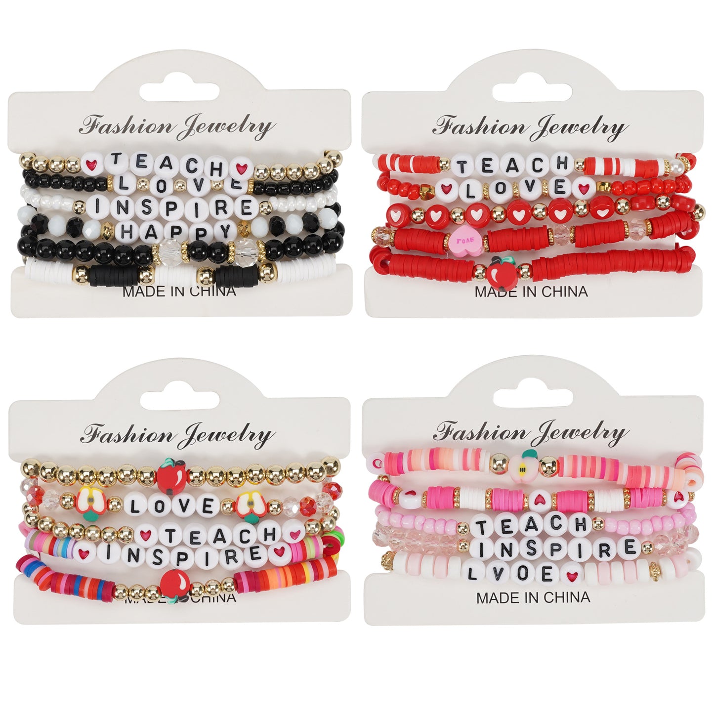 Teacher's Day School Element Beaded Stretch Bracelets