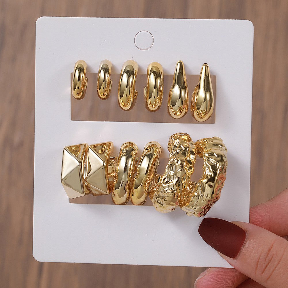 Women's Gold Resin Personalized Simple Ear High-grade Earrings
