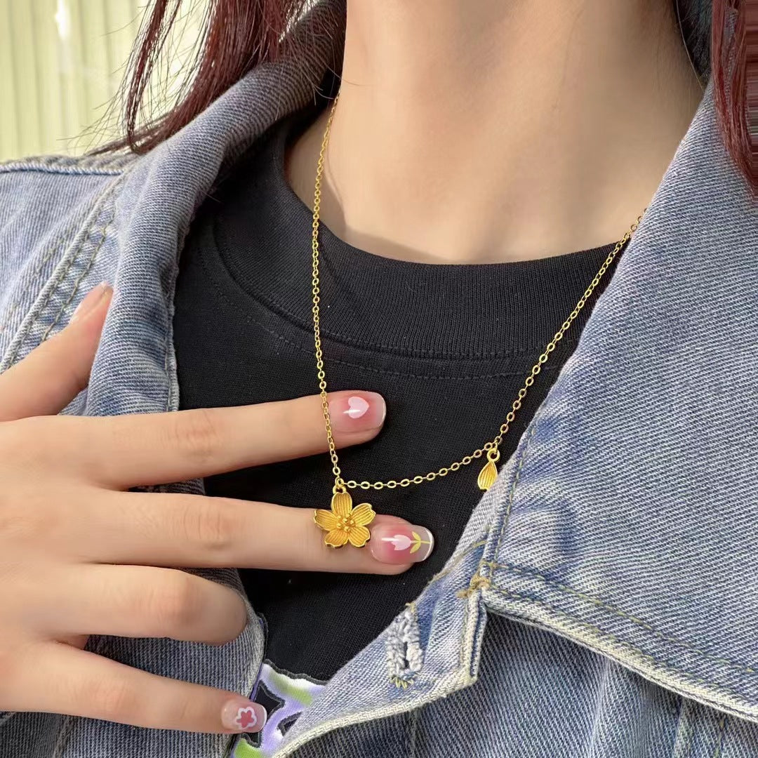 Women's Vietnam Placer Gold Integrated Chain Fashion Necklace