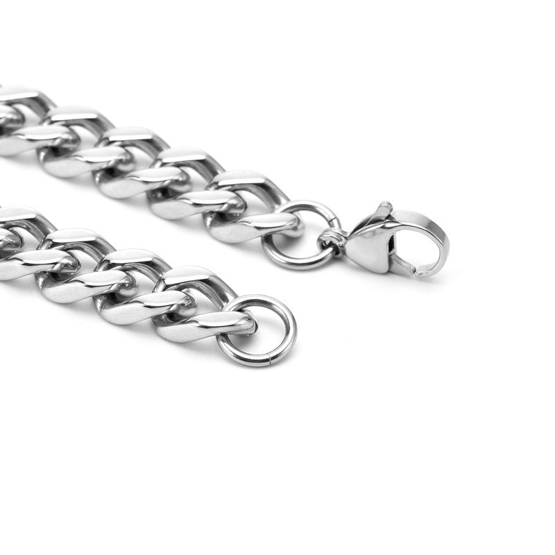 Men's Punk Hip Hop Titanium Steel Chain Vintage Necklace