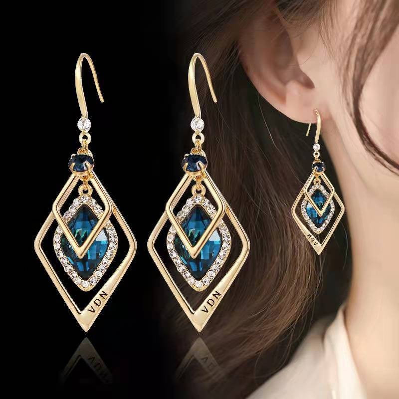 Zircon Crystal Rabbit Light Luxury Minority Design Earrings