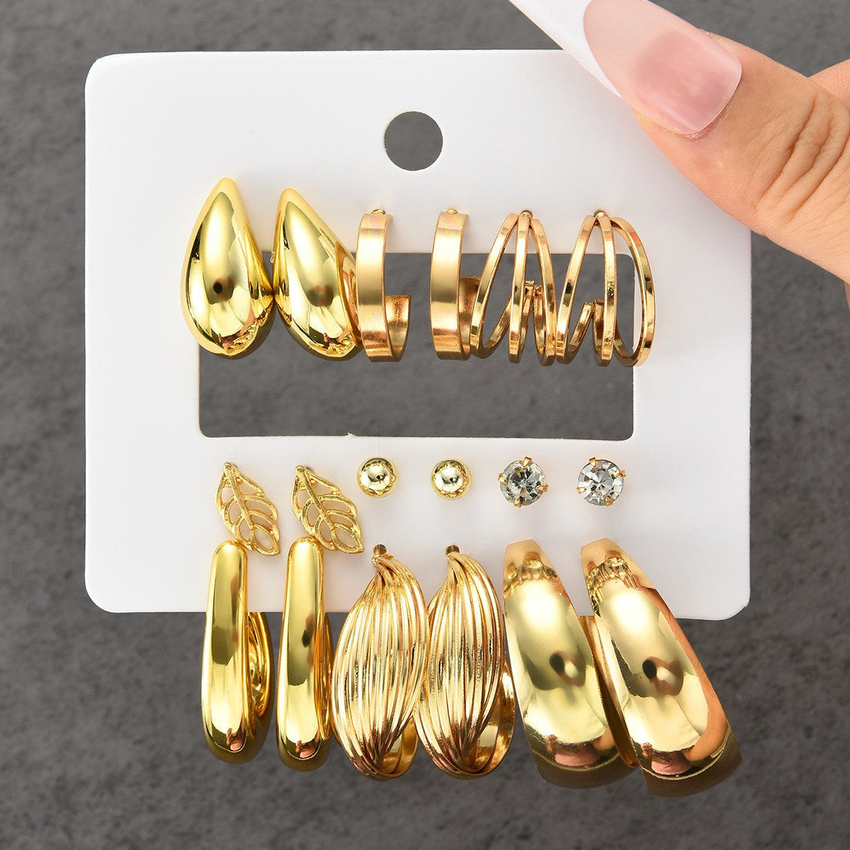 Fashion Starfish Shell Conch Type Water-drop Eardrops Rings