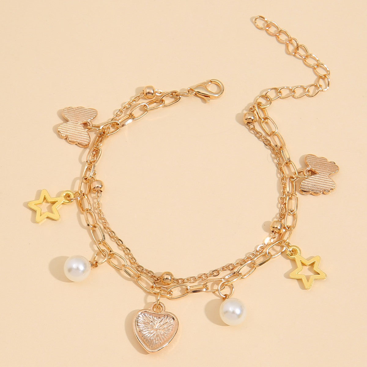 Cute Fashion Butterfly Summer Heart Female Sweet Imitation Bracelet