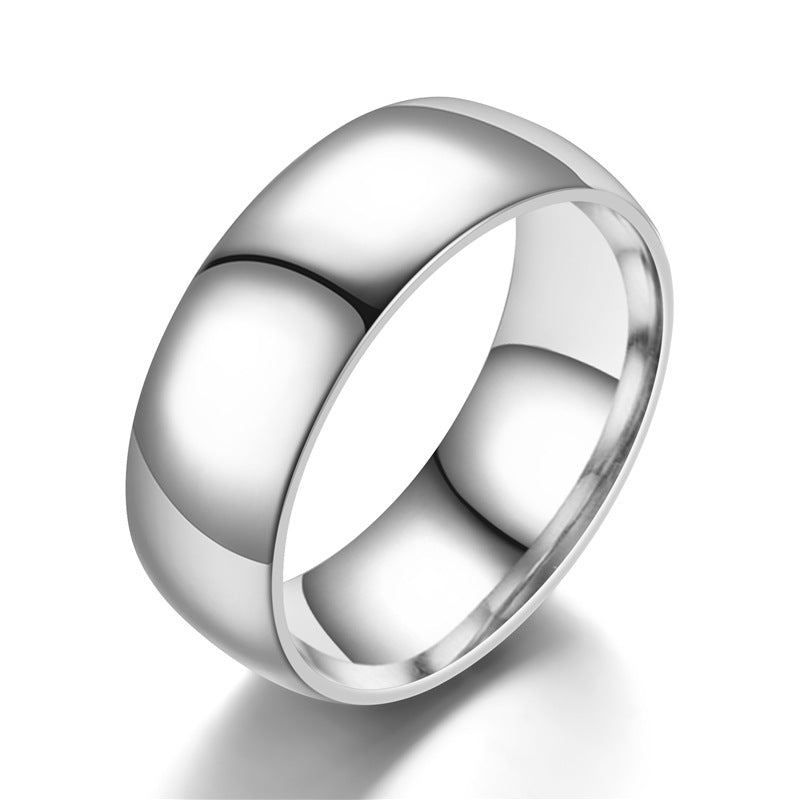 Women's & Men's Inside Outside Arc Gold Stainless Steel Rings