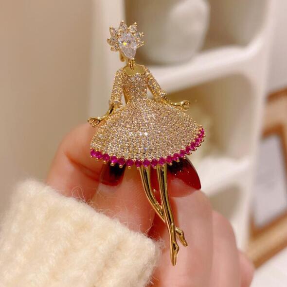 Temperament Safety Pin Add Beauty Value Light Brooches