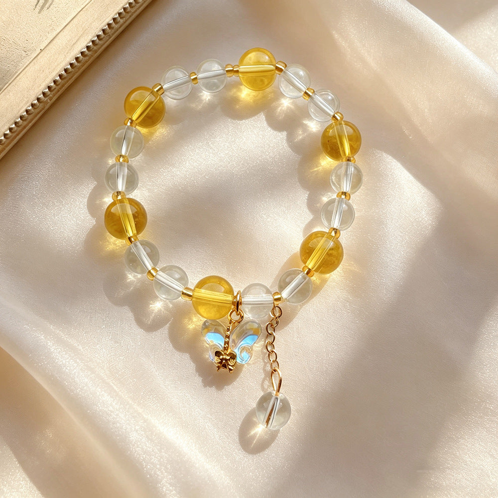 Glass Female Fresh Butterfly Cultural Creative Bracelet