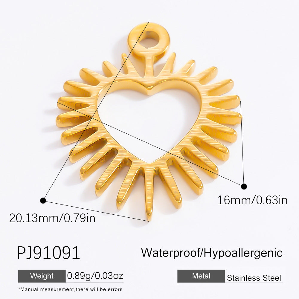 Inlaid Color Diamond Candy Moon Heart Earrings