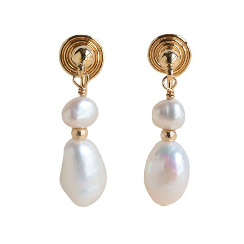 Women's Freshwater Pearl Ear Clip Tassel Cold Earrings
