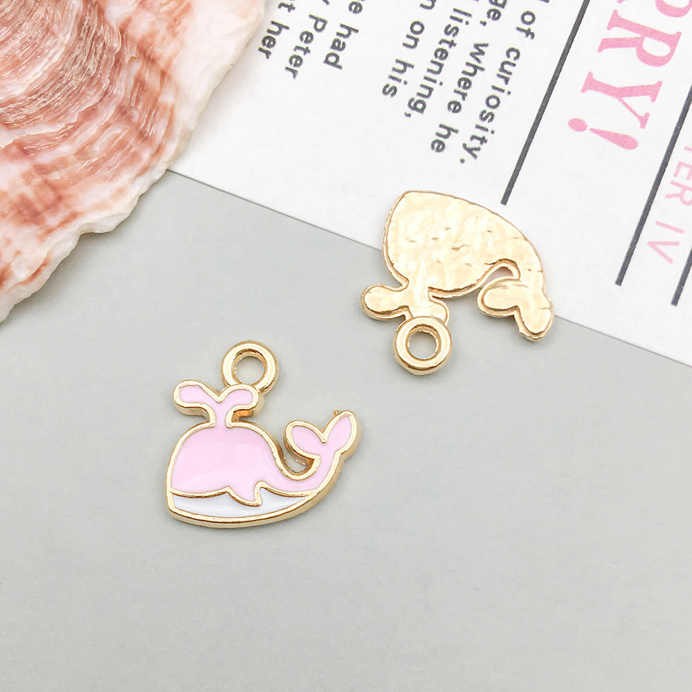 Oil Dripping Alloy Ocean Seahorse Dolphin Series Jewelry Accessories