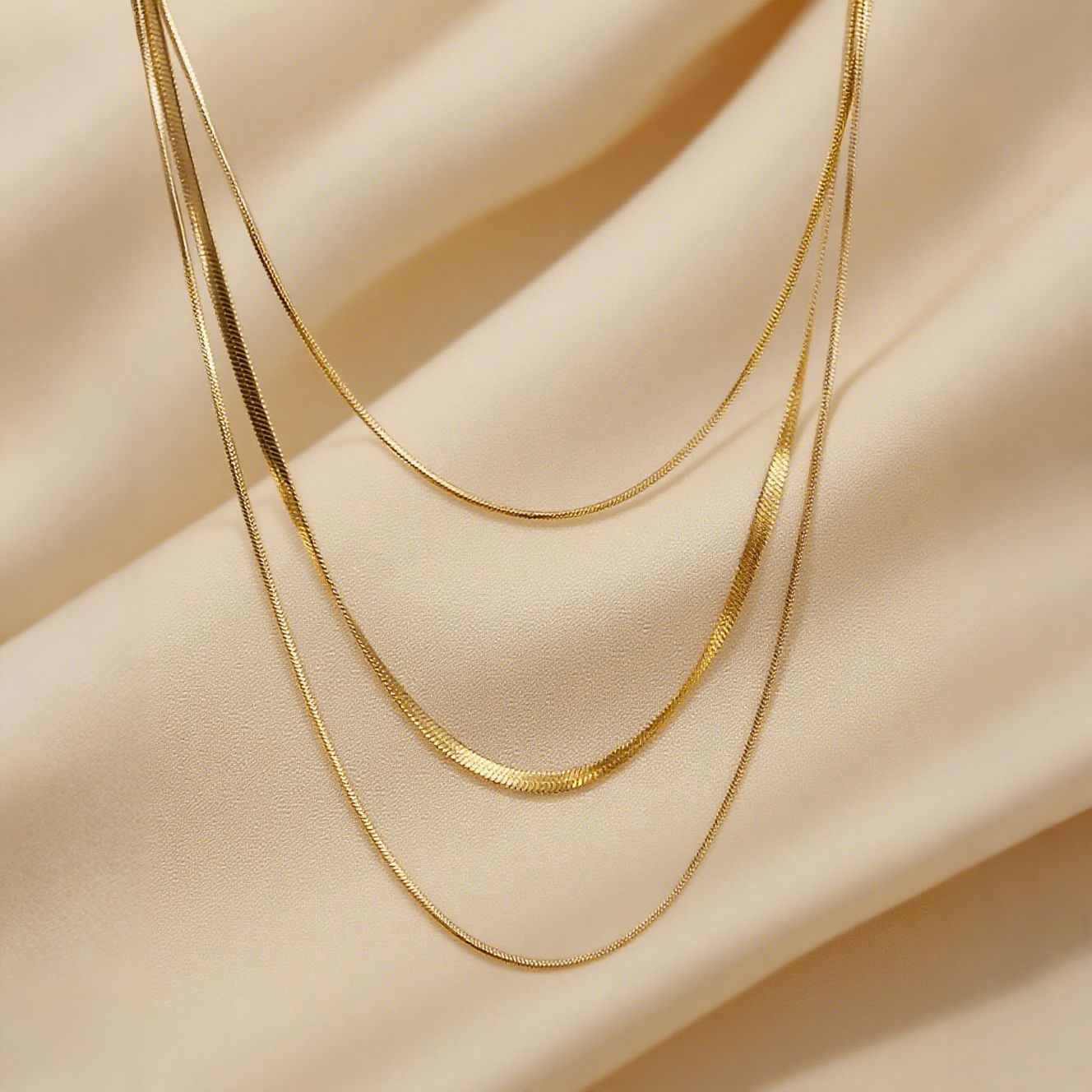 Titanium Female Like Flat Snake Hip Necklaces