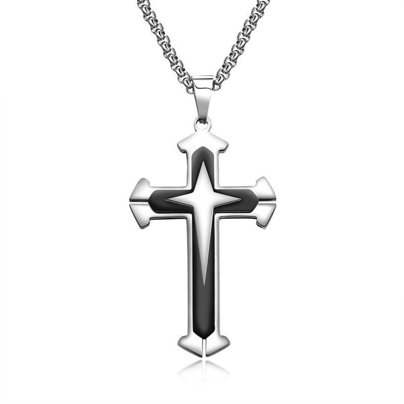 Stainless Steel Ornament Titanium Vintage Cross Necklaces