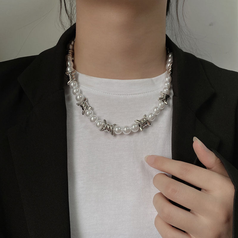Thorns Stitching Thick Type Hip Hop Light Necklaces