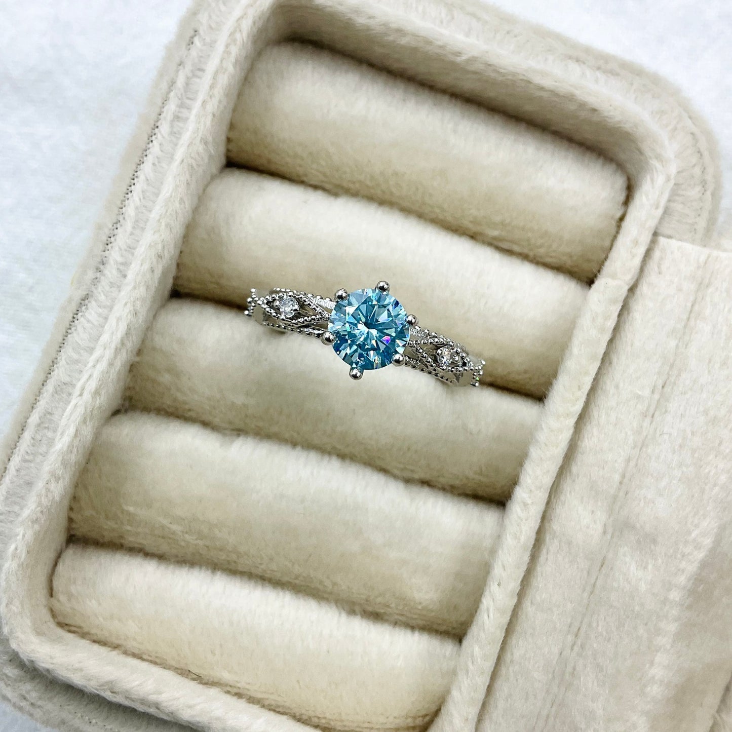 Zircon Female Adjustable Mouth Fashion High Sense Dopamine Colored Gems Rings