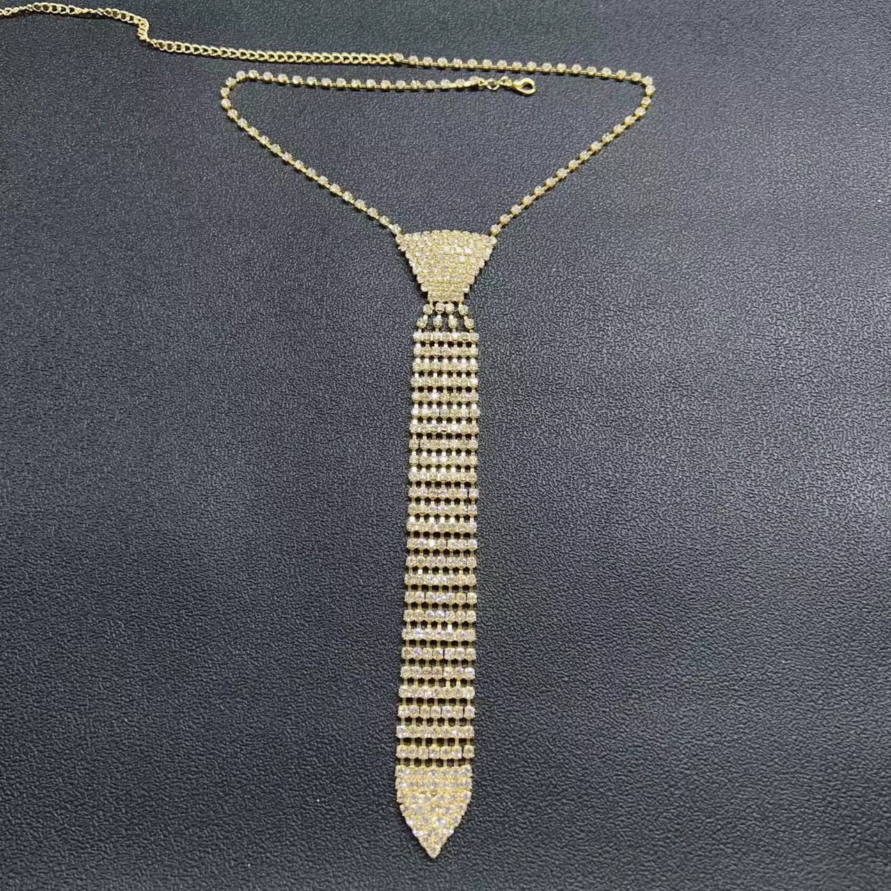 Women's & Men's Rhinestone Tie Wedding Gown Dress Arrow-shaped Artistic Jewelry Accessories
