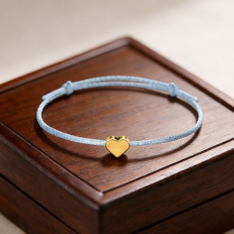 Adjustable Lucky Love Heart Shape Ten Colors Bracelet