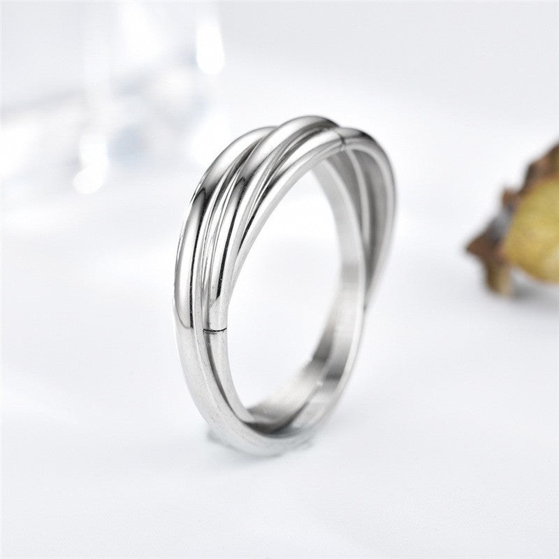 Ornament Titanium Steel Can Be Rotatable Male Rings