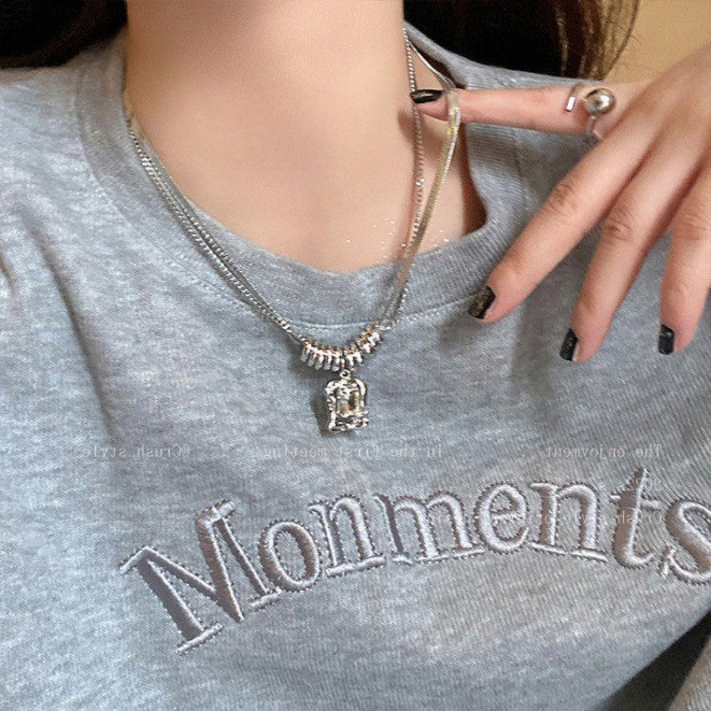 Women's Snake Bones Chain Simple Personalized Elegant Zircon Necklaces