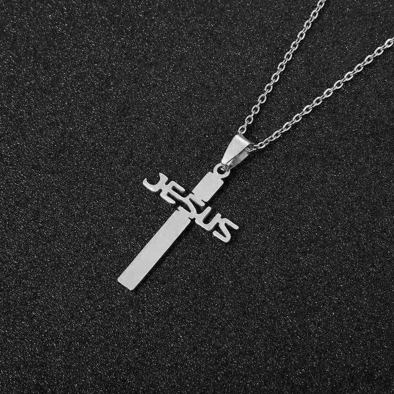 Trendy Jewelry Fashion Cross Titanium Steel Necklaces