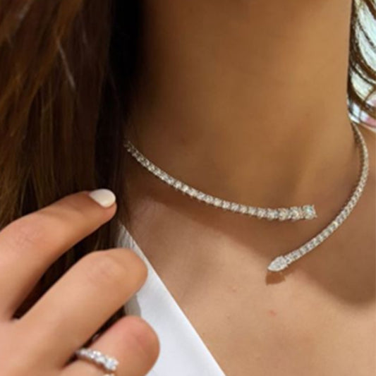 Women's Rhinestone Light Luxury Simplicity Water Drop Collar