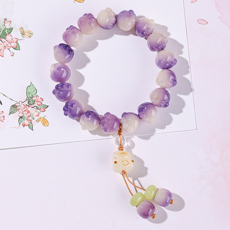 Pear Vortex Carving Cat's Paw Bodhi Pliable Bracelets