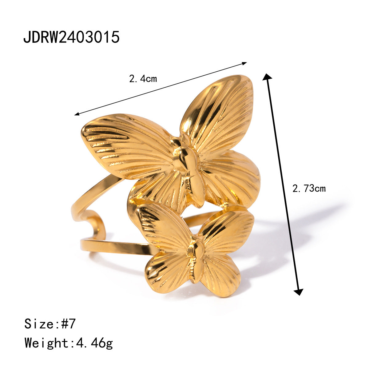 Gold Butterfly Suit Series Medieval Special Rings