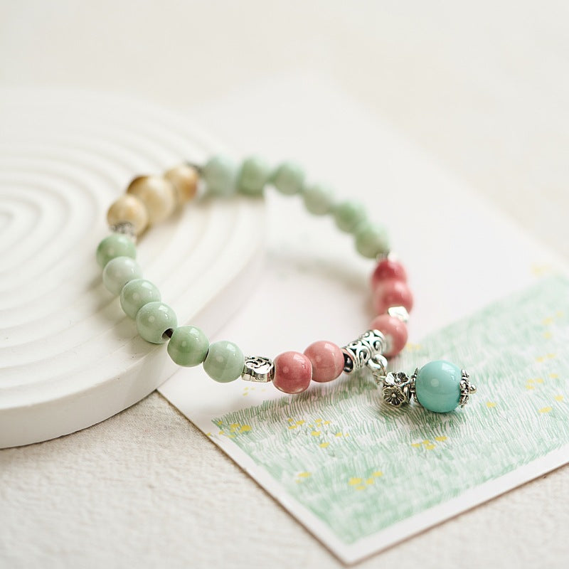 Mint Mamba Color Ceramic Chinese Style Simple Fresh Bracelets