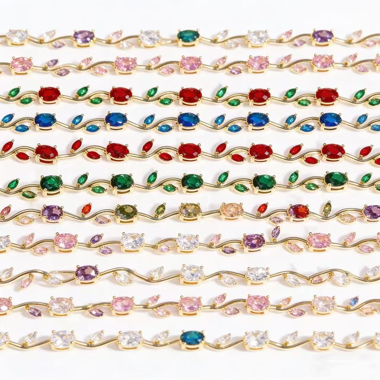 Women's Simple Design Leaf Shape Fashion Temperamental Minority Multicolor Bracelet