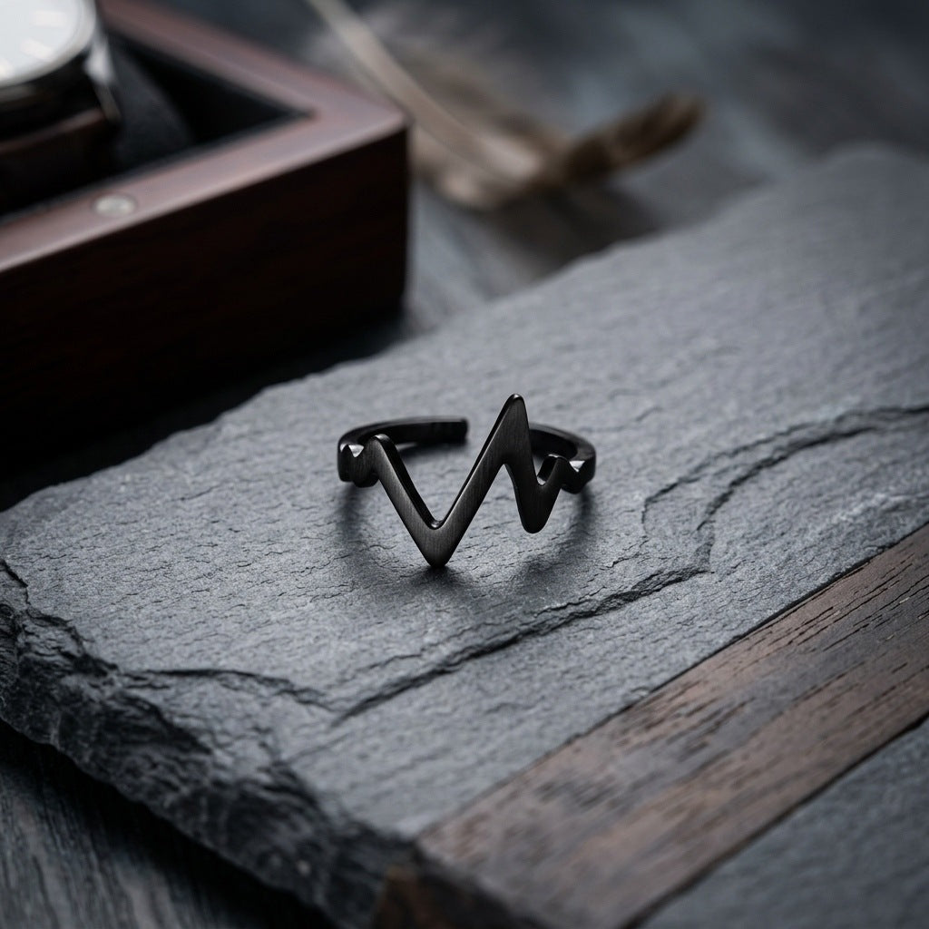 Women's & Men's Opening Adjustable Personality Geometry Line Niche Rings