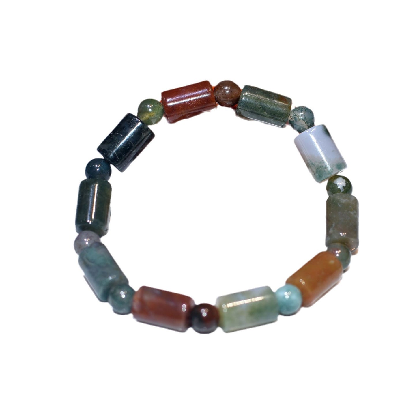 Red Agate Straight Stick Coffee Line Dream Bracelet