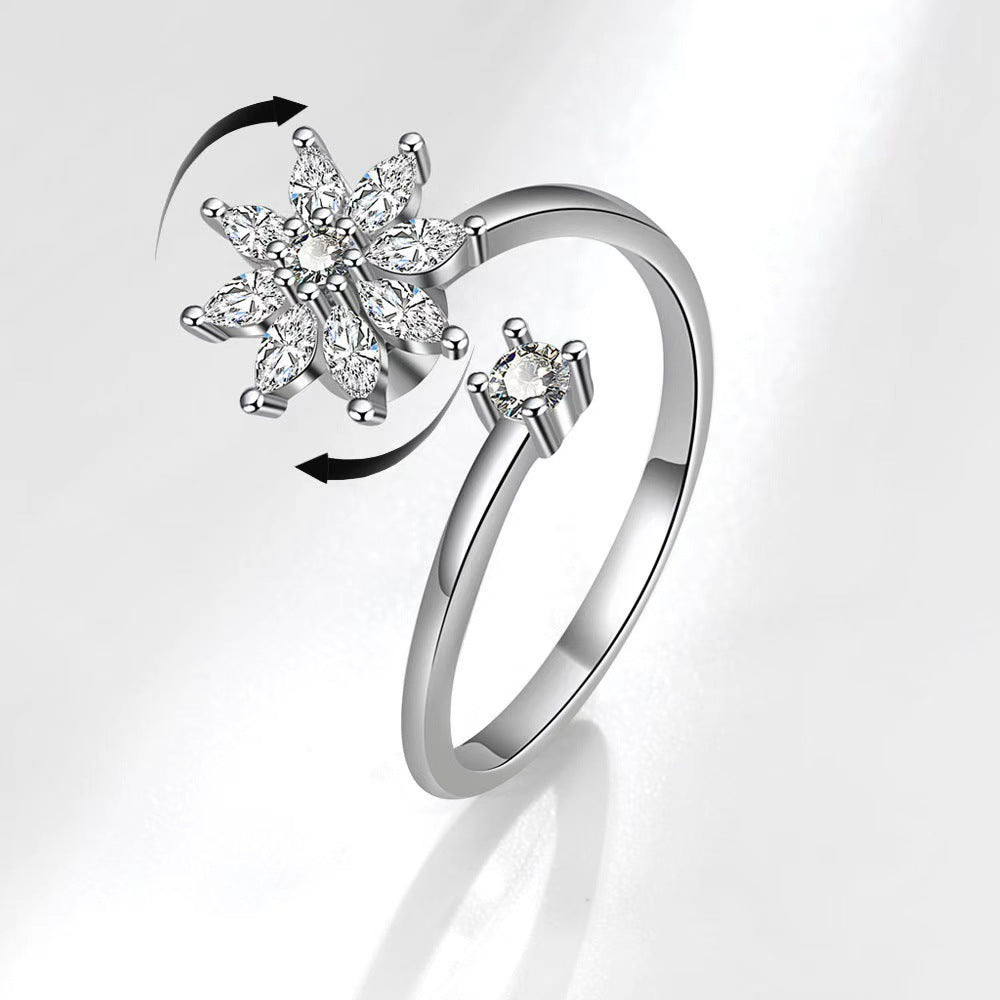 Little Daisy Spinning Personalized Sunflower Fashion Ring