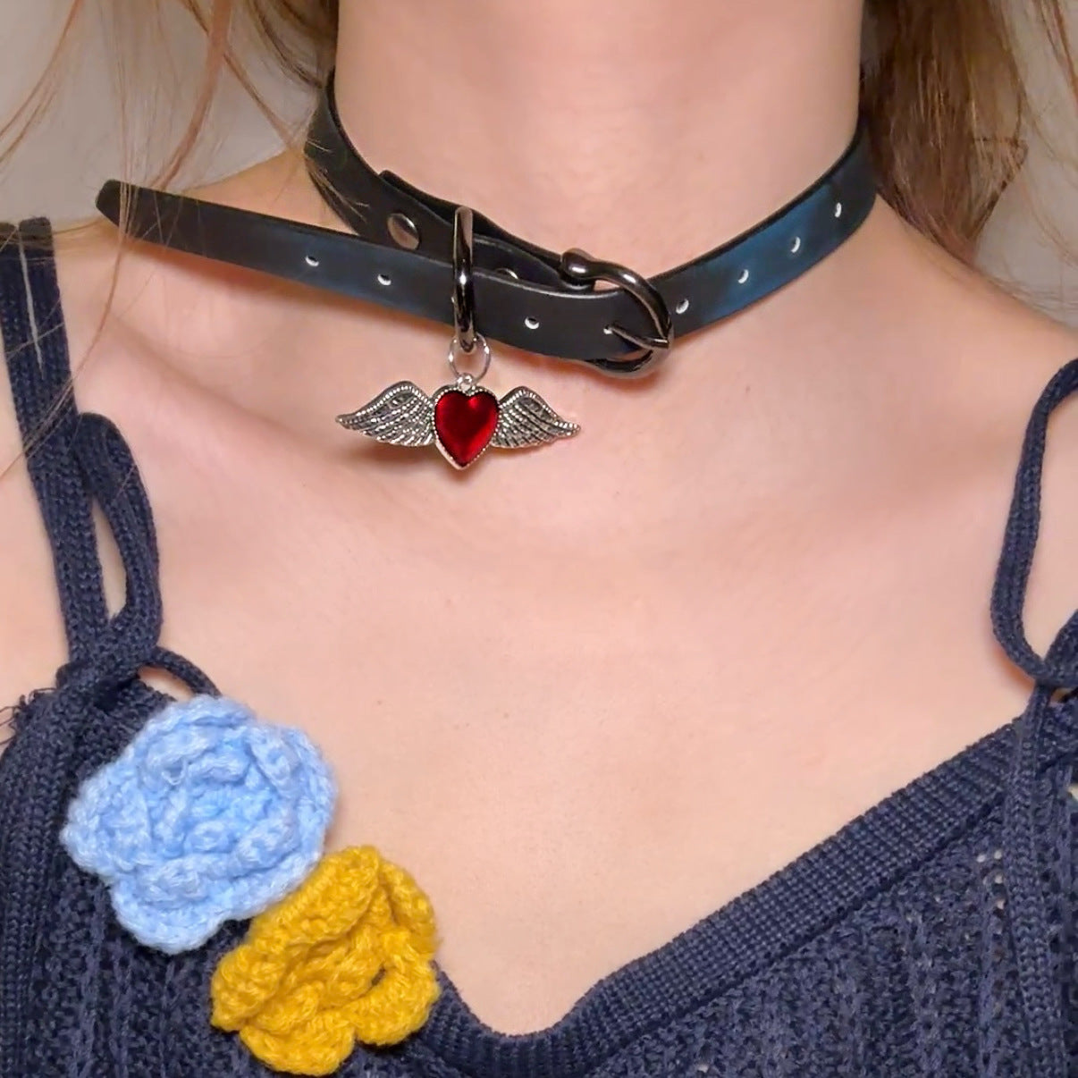 Women's Warm Color Changing Leather Hot Senior Clavicle Collar