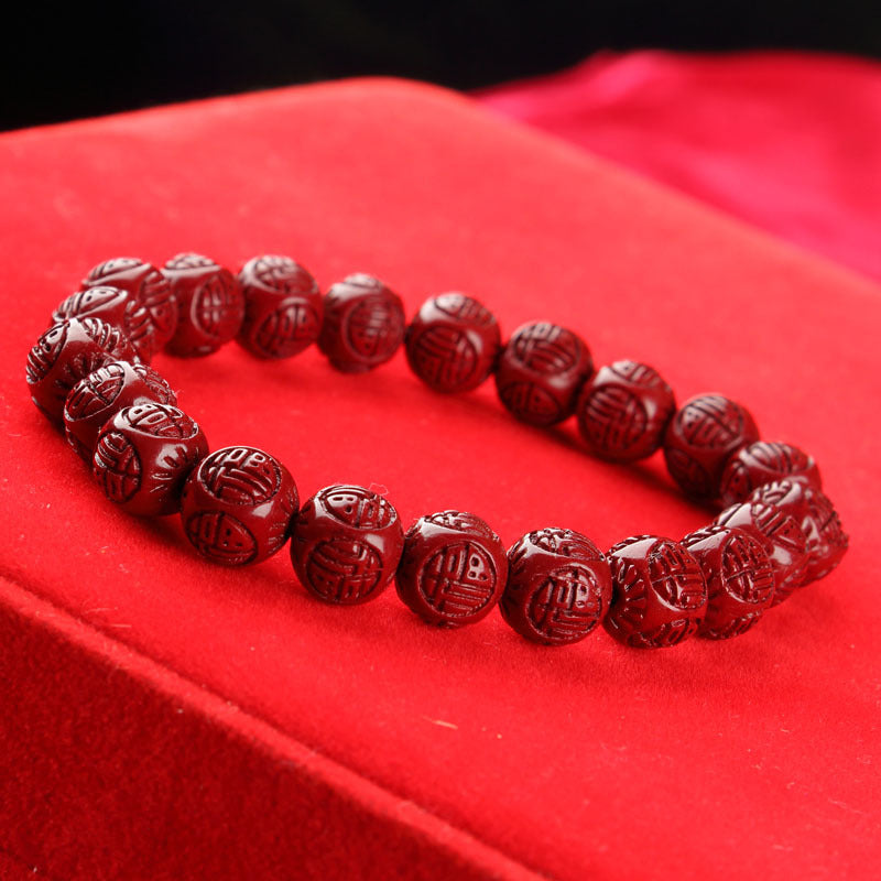 Women's Single Circle Multi Life Red Five Gods Of Bracelet